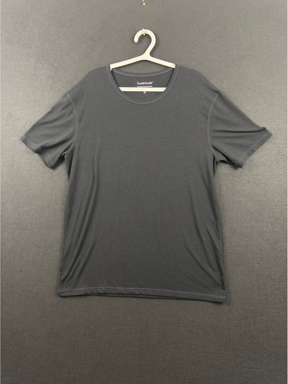 Cuddl Duds Black Short Sleeve Shirt Medium